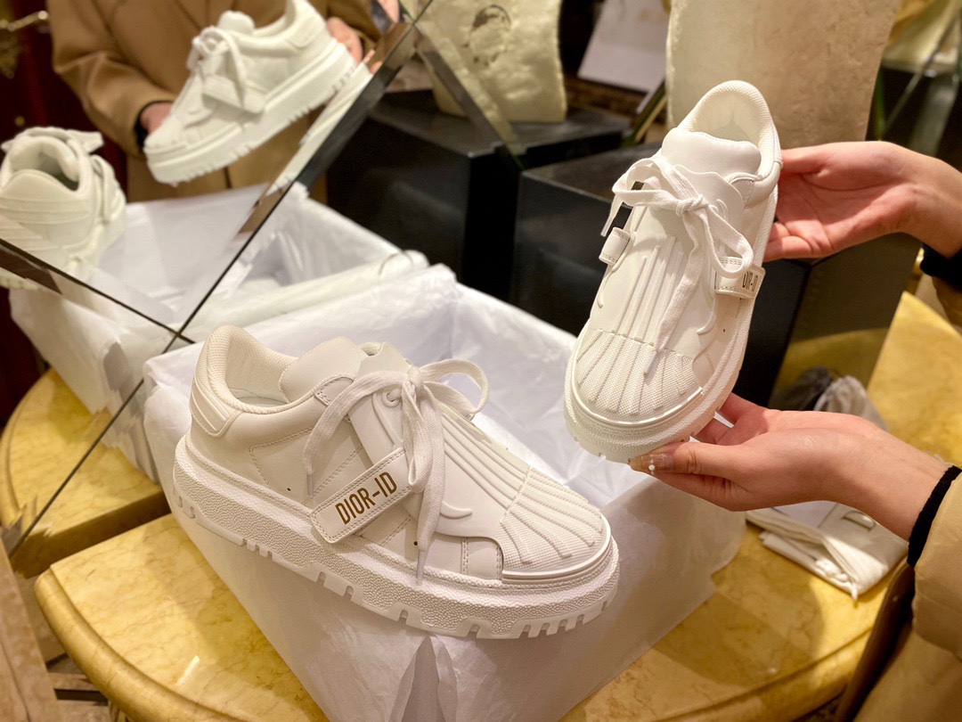 White Dior-ID Seashell Sneakers