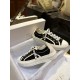 Dior Black Canvas Sneakers with Heel