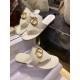 Classic Cream Leather Thong Sandals