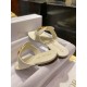 Classic Cream Leather Thong Sandals