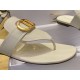 Classic Cream Leather Thong Sandals