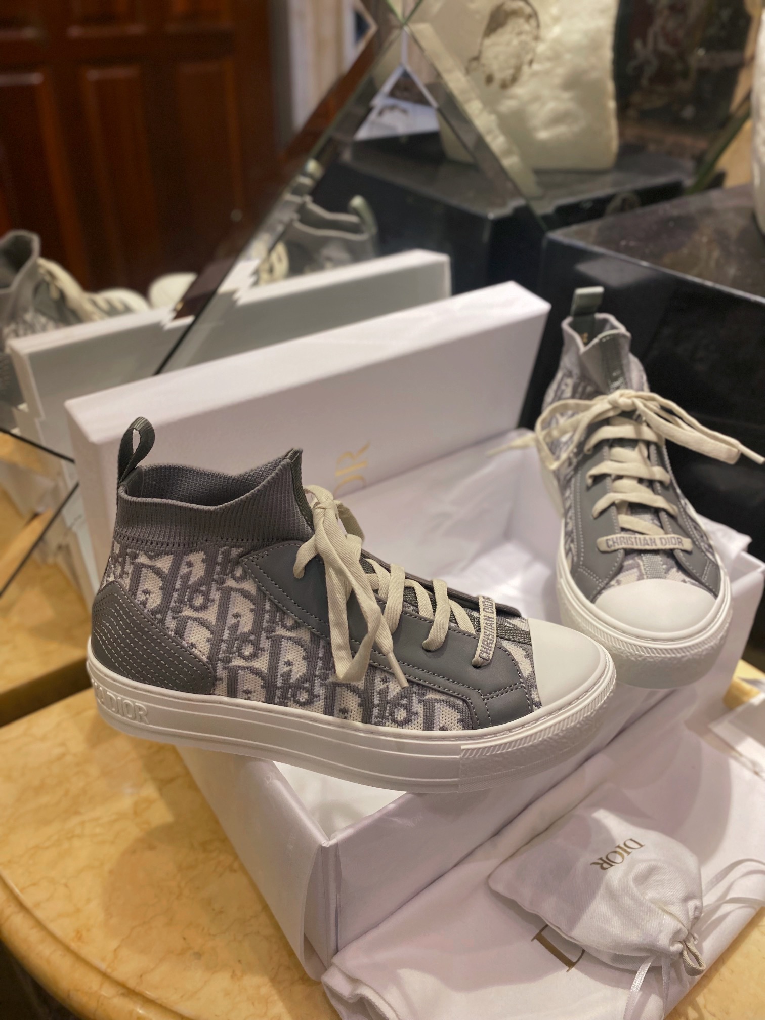 Monogram High-Top Canvas Shoes