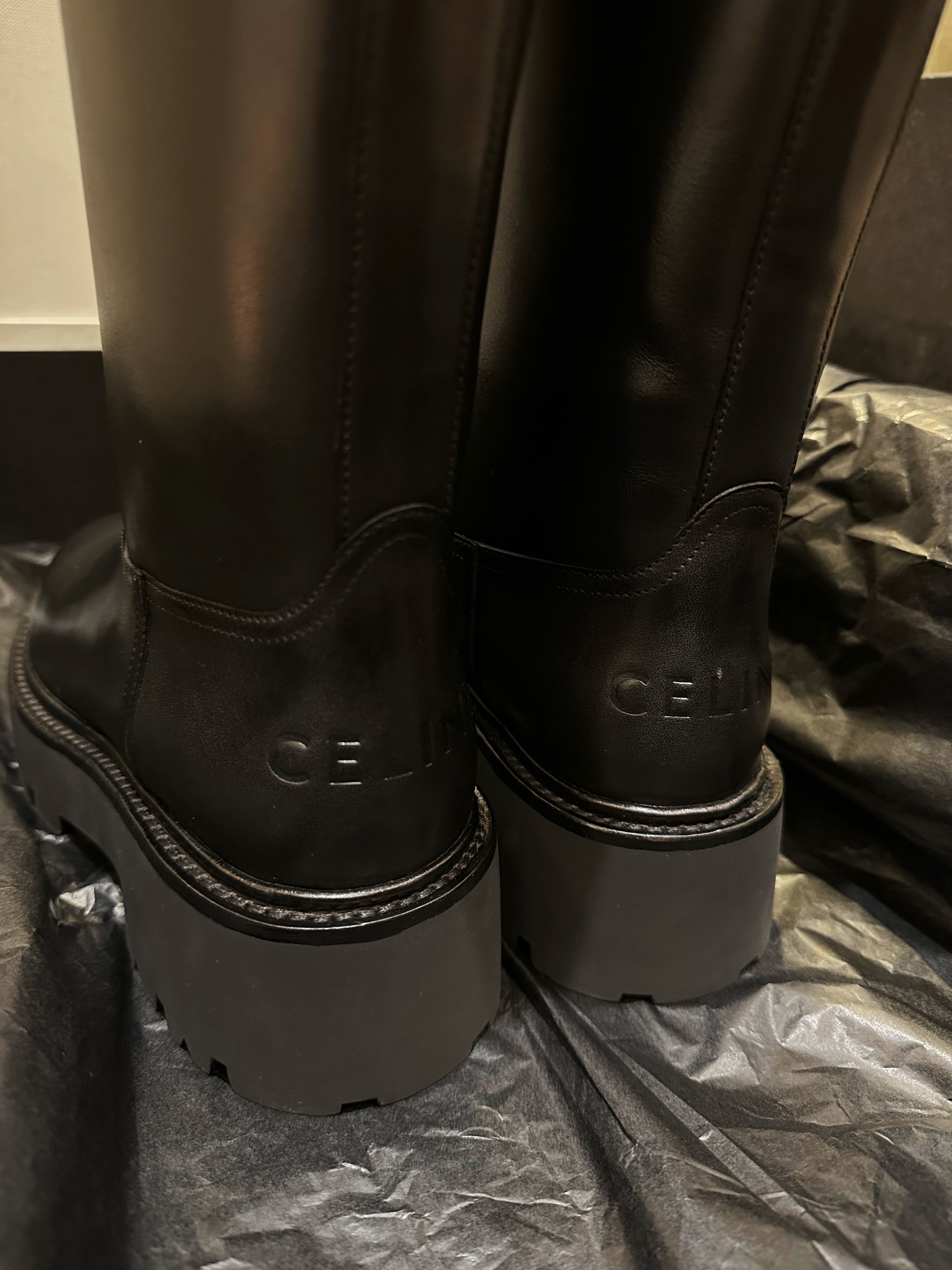 Chunky Sole Knee-High Riding Boots