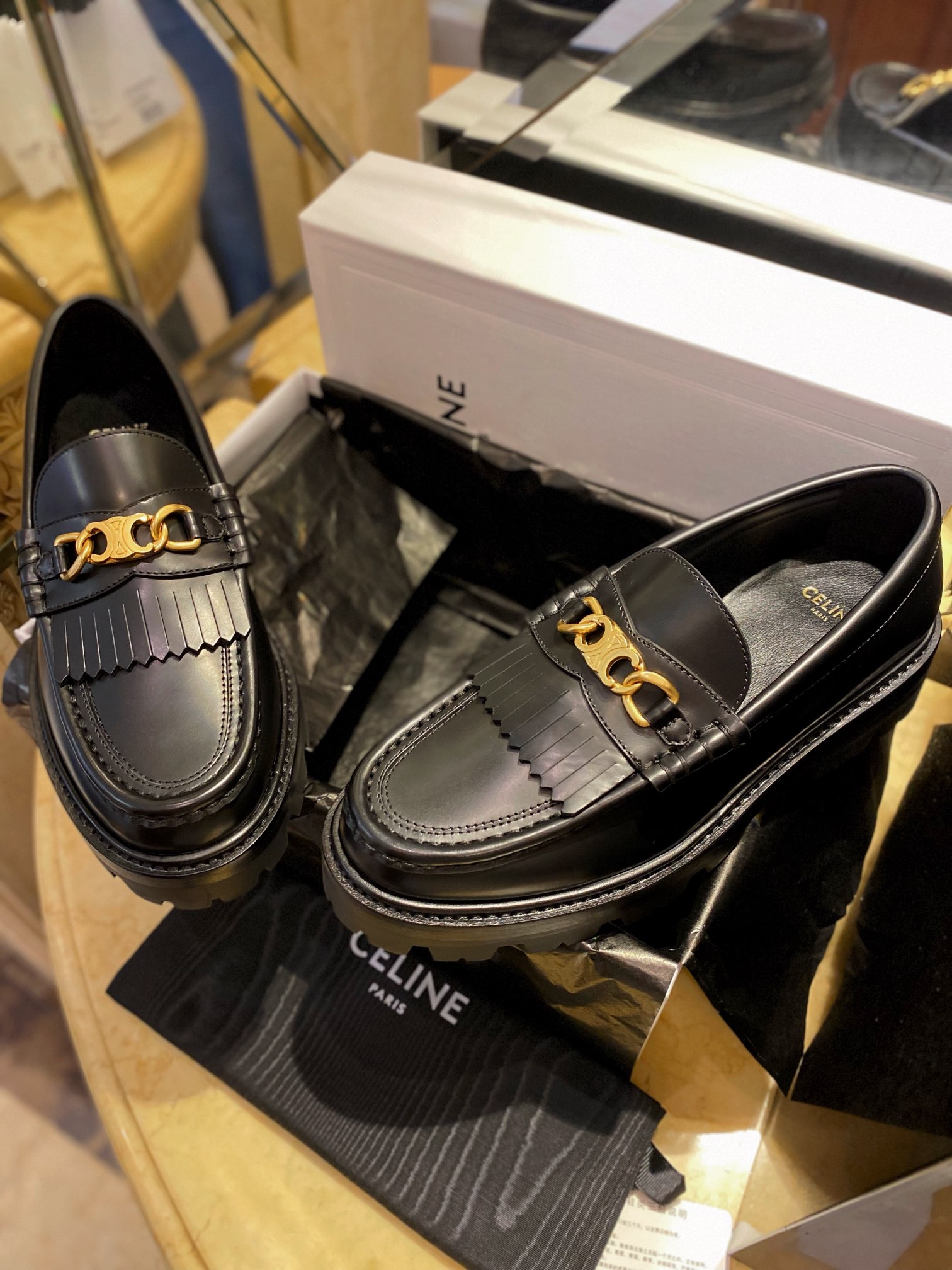 Tasseled Chunky Sole Loafers