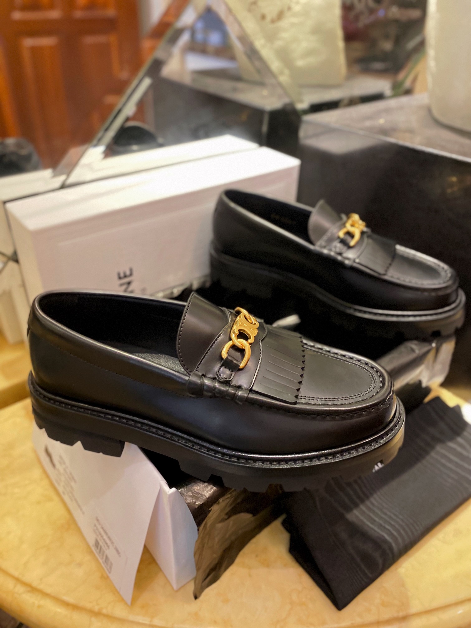 Tasseled Chunky Sole Loafers