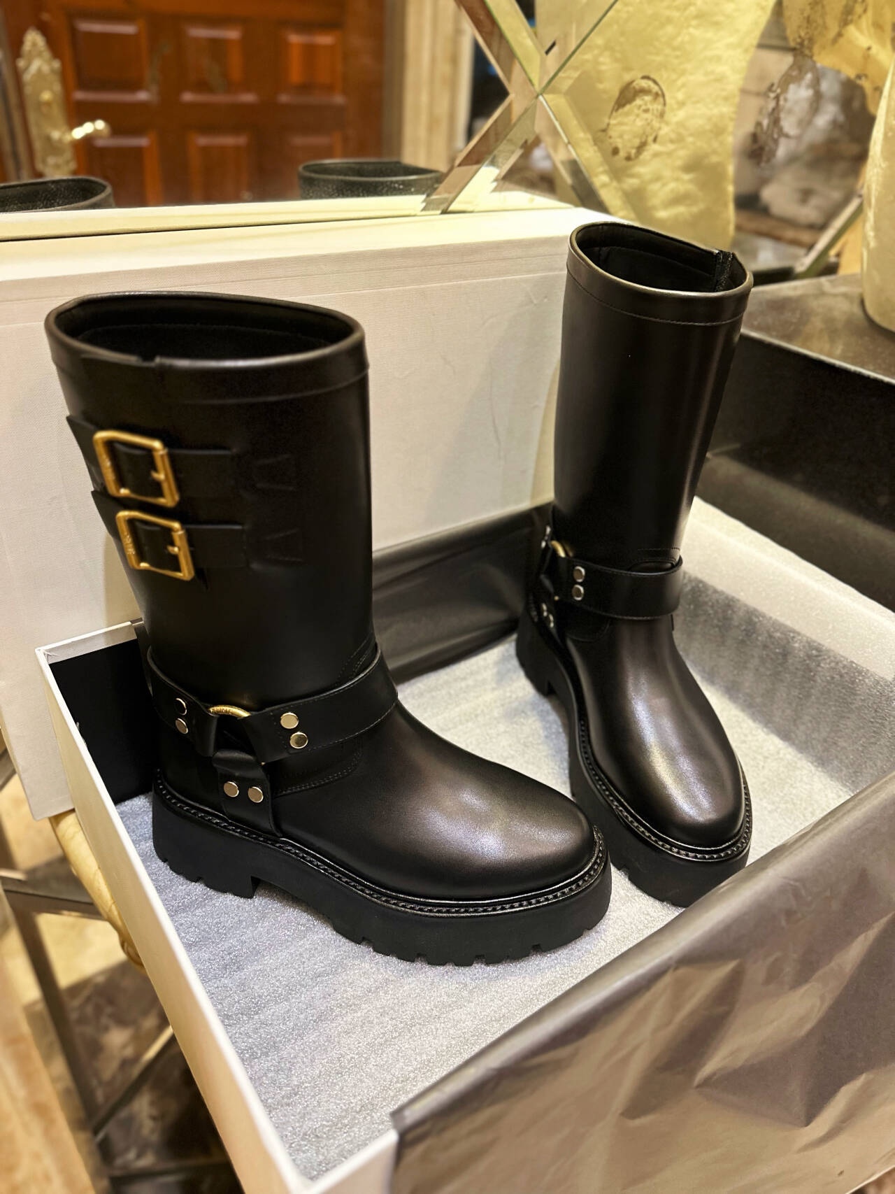 Mid-Calf Riding Boots