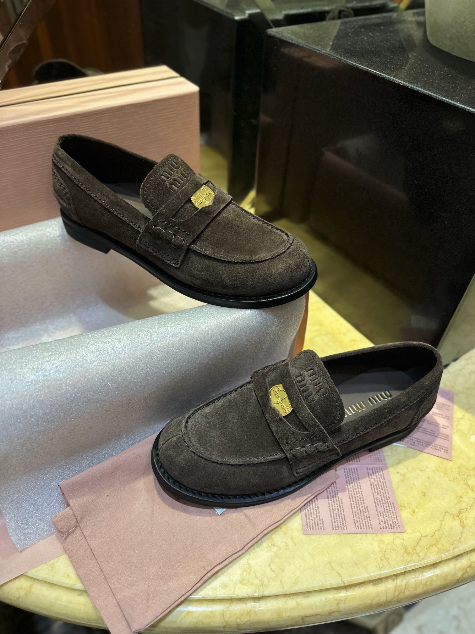 Suede Coin Loafers