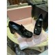 Patent Leather Coin High Heel Loafers