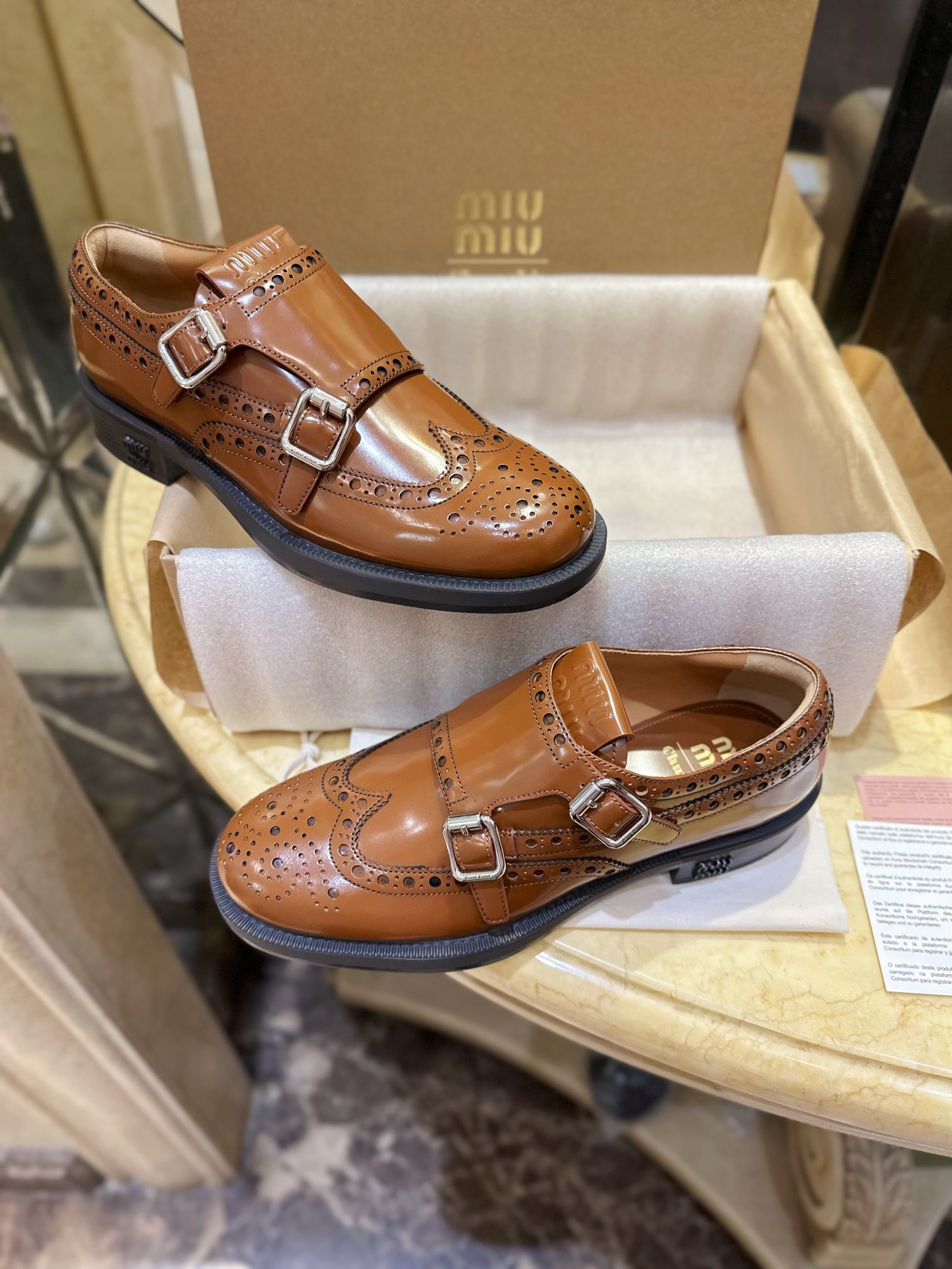 Double Buckle Monk Shoes