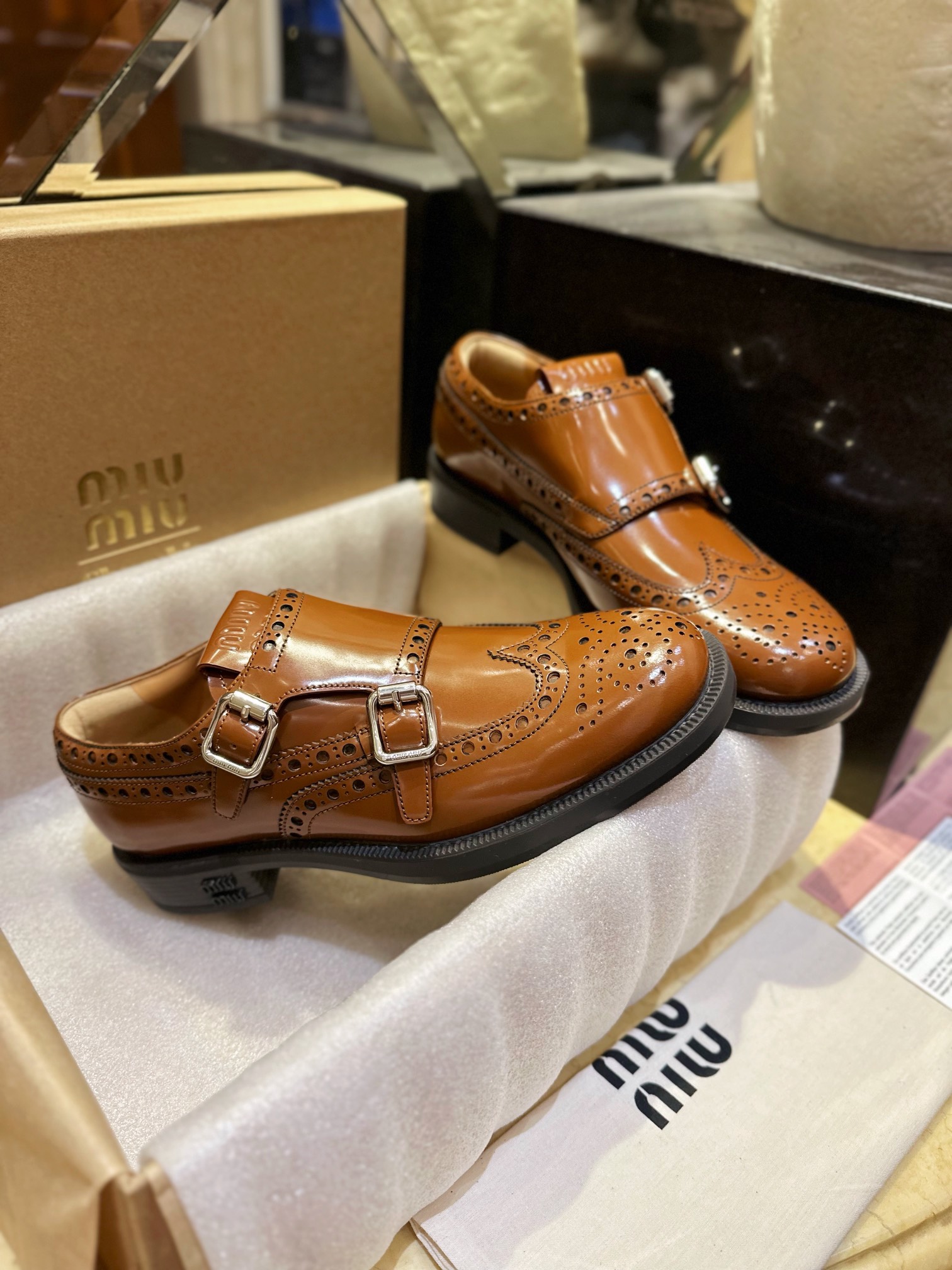 Double Buckle Monk Shoes