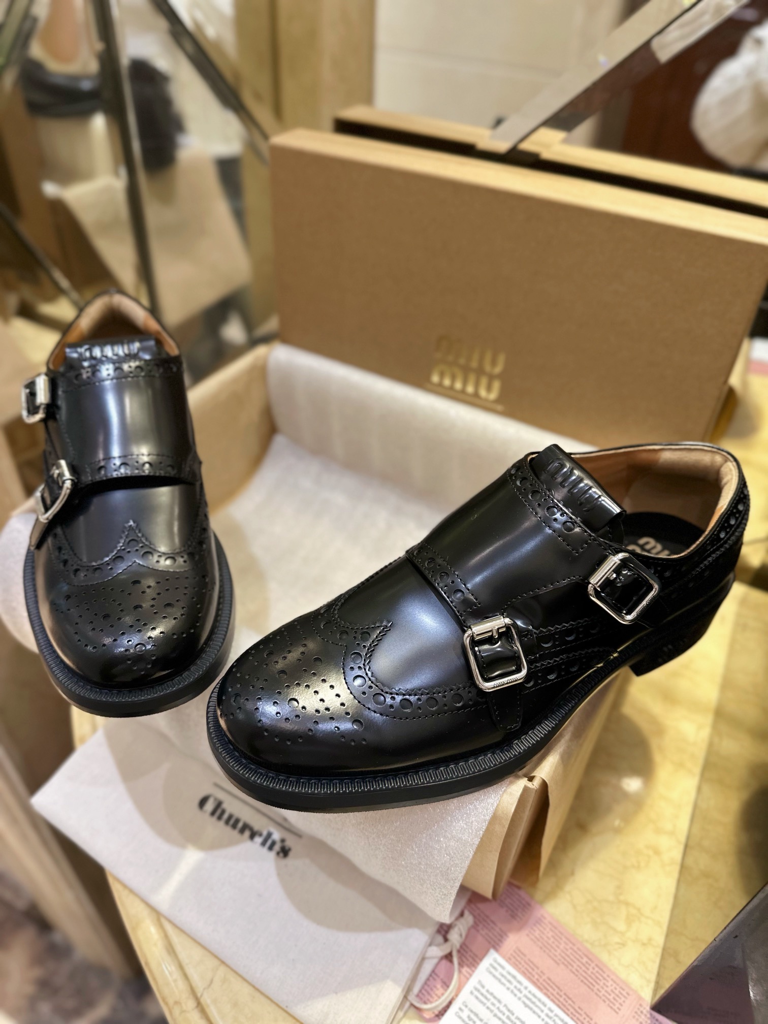 Double Buckle Monk Shoes