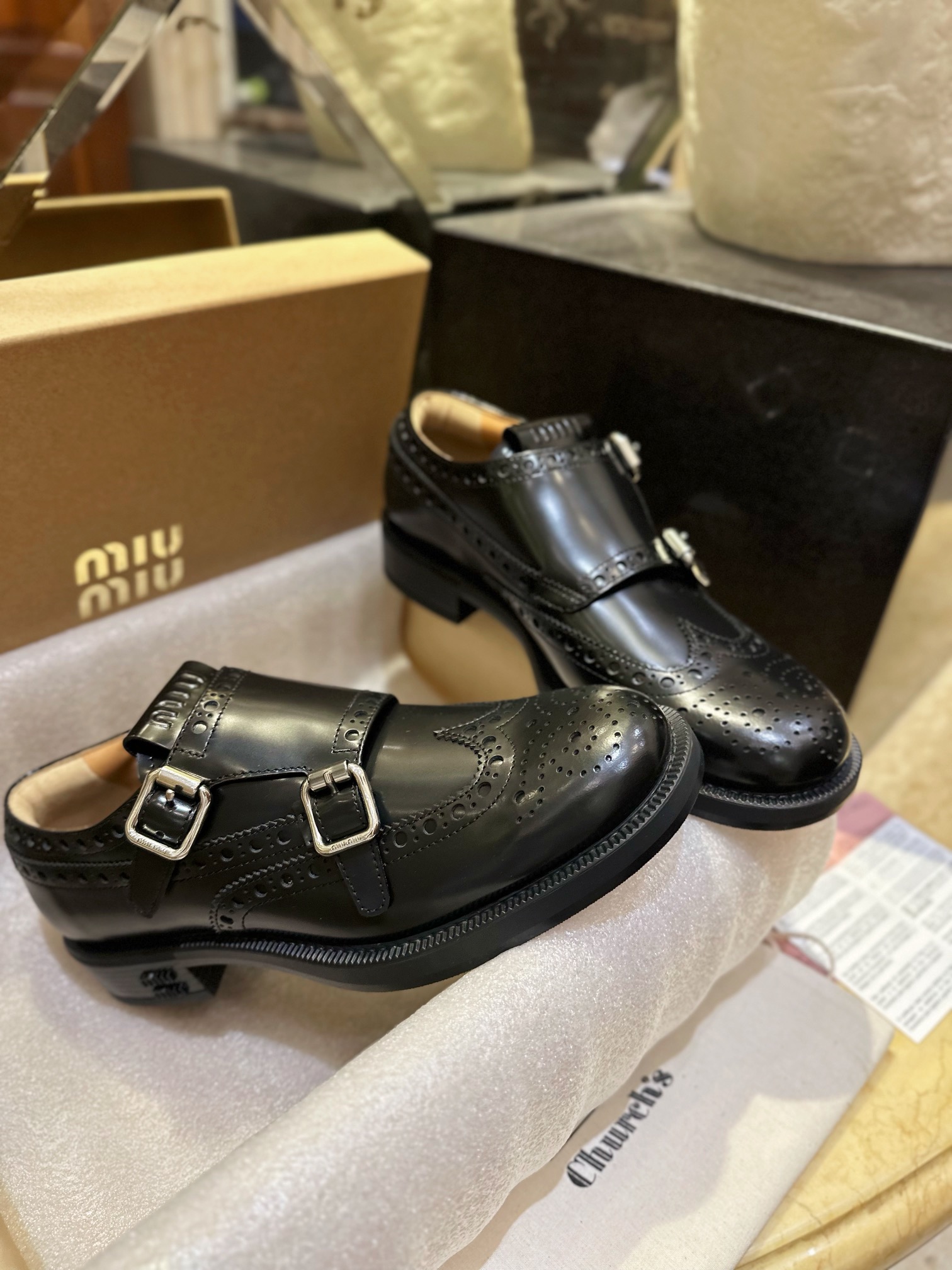 Double Buckle Monk Shoes