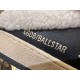 GGDB Ballstar Gold Star Black Leather Fur Slides