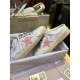 GGDB Ballstar Pink Star Half Slides White Shoes