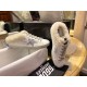 GGDB Superstar Silver Flashing Fur Slides