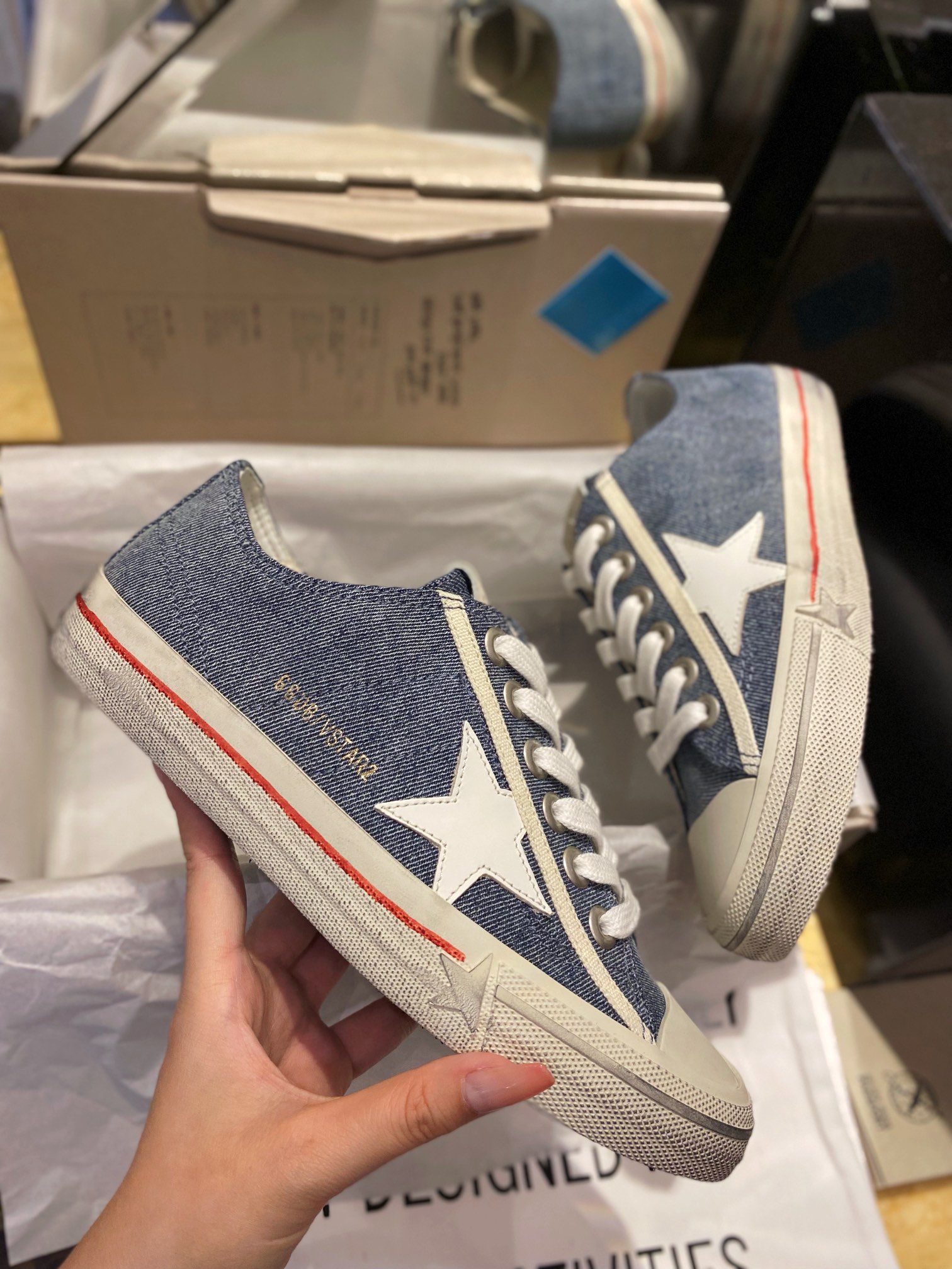 GGDB Vstar-2 Denim Dirty Shoes