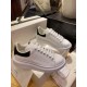 McQueen Black Leather Tail White Shoes