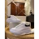 McQueen Black Leather Tail White Shoes