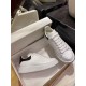 McQueen Black Leather Tail White Shoes