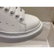 McQueen Black Leather Tail White Shoes