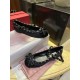 Valentino Satin Studded Ballet Flats