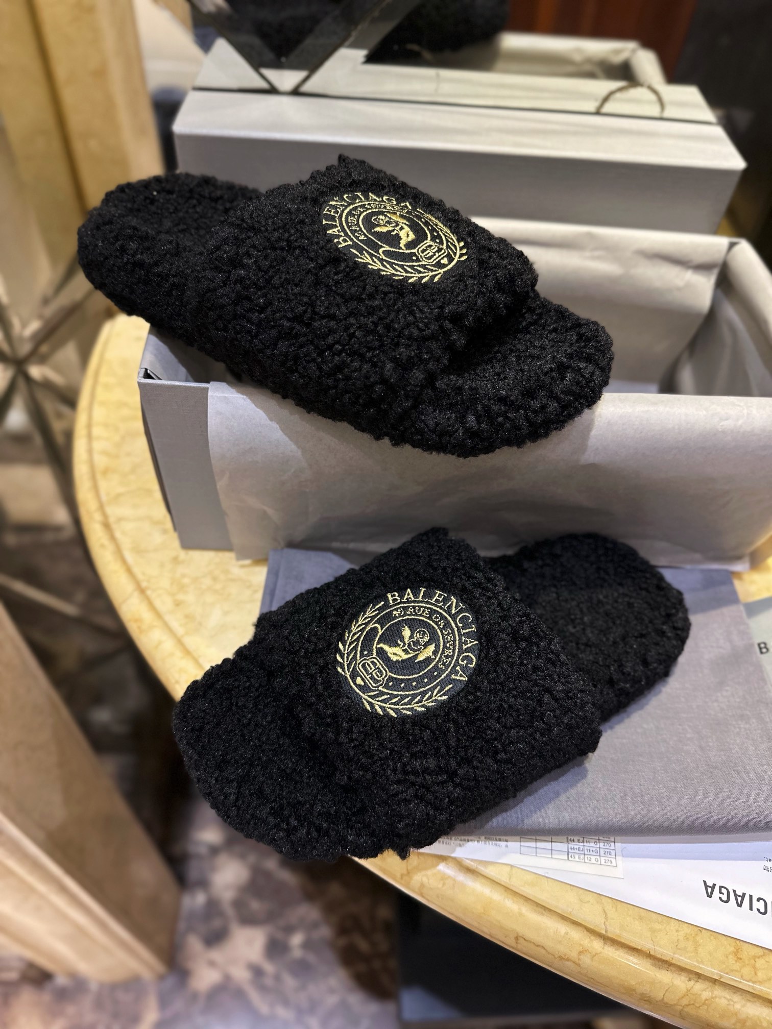 Balenciaga Fur Slippers