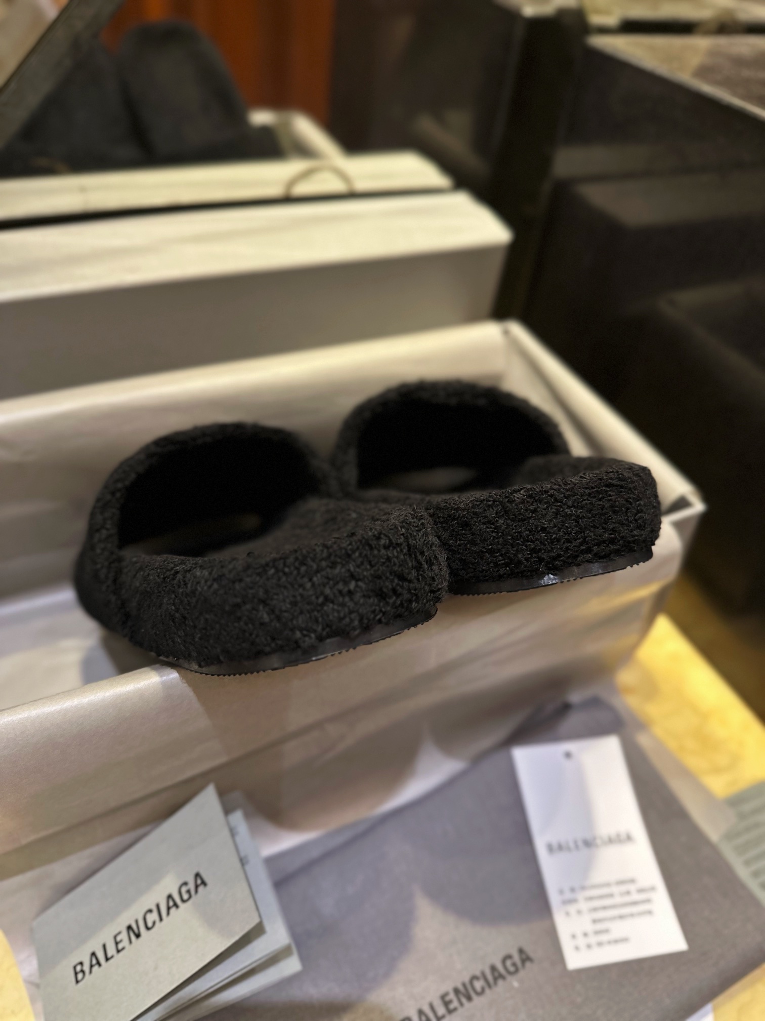 Balenciaga Furry Slippers