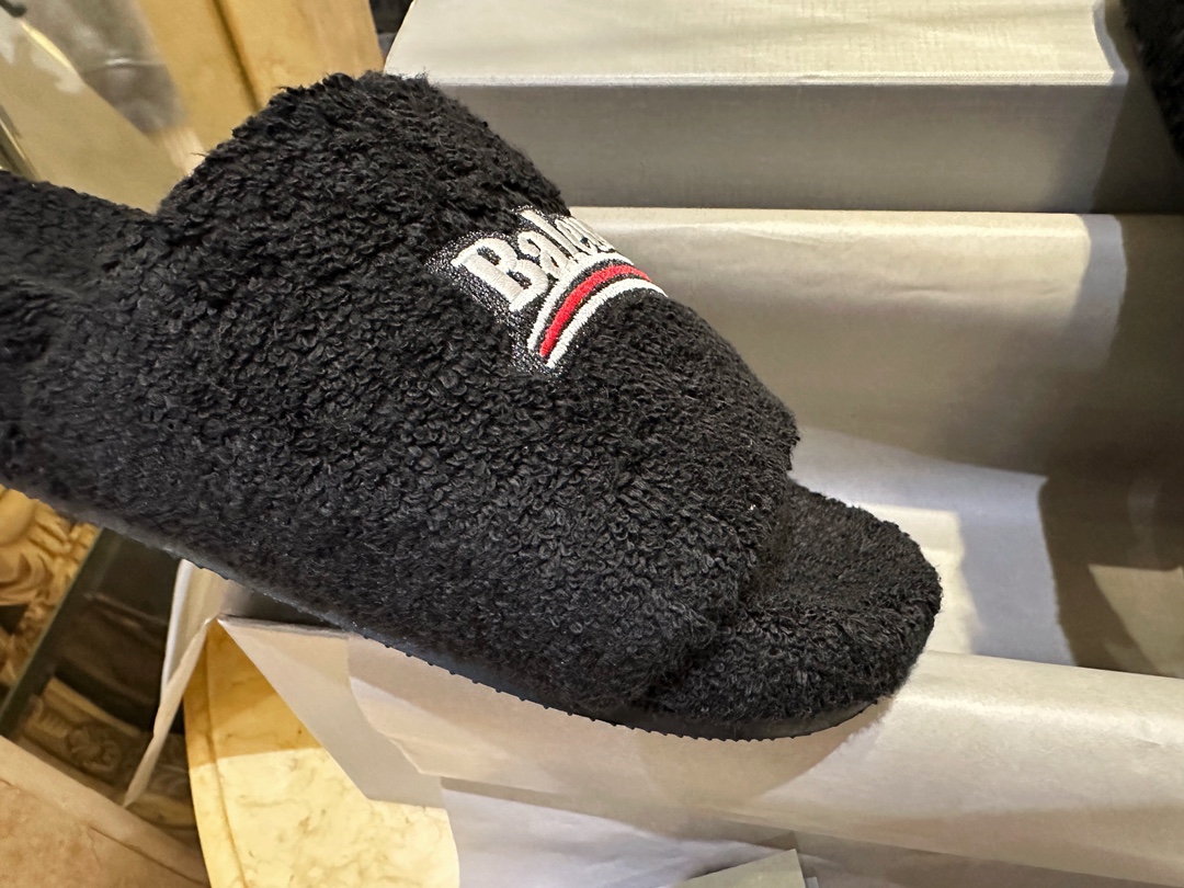 Balenciaga Furry Slippers