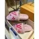 LV23 Thick Sole Sheepskin Slippers