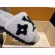 LV23 Thick Sole Sheepskin Slippers