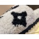 LV23 Thick Sole Sheepskin Slippers