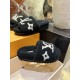 LV23 Thick Sole Sheepskin Slippers