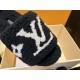 LV23 Thick Sole Sheepskin Slippers