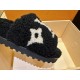 LV23 Thick Sole Sheepskin Slippers