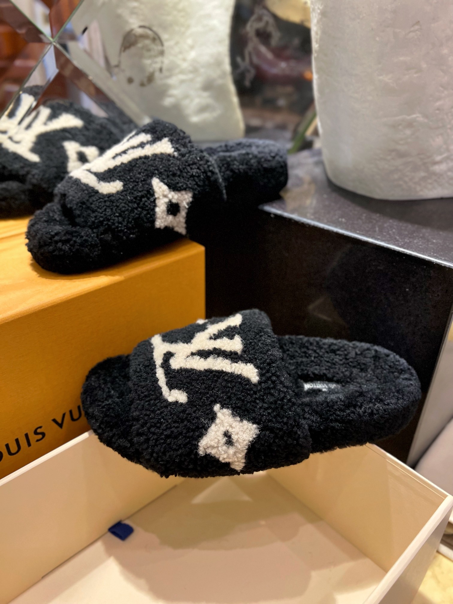 LV Sheepskin Slippers