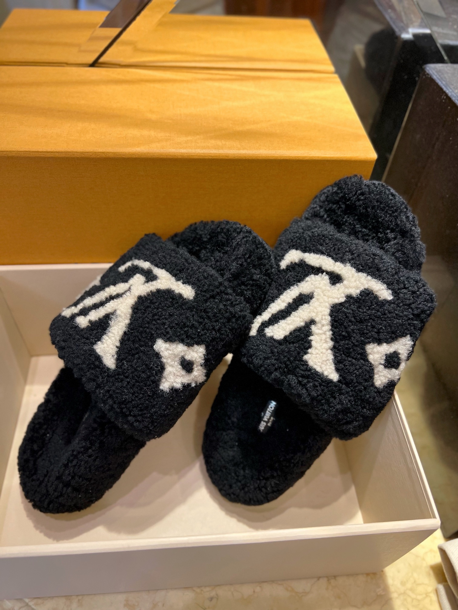 LV Sheepskin Slippers