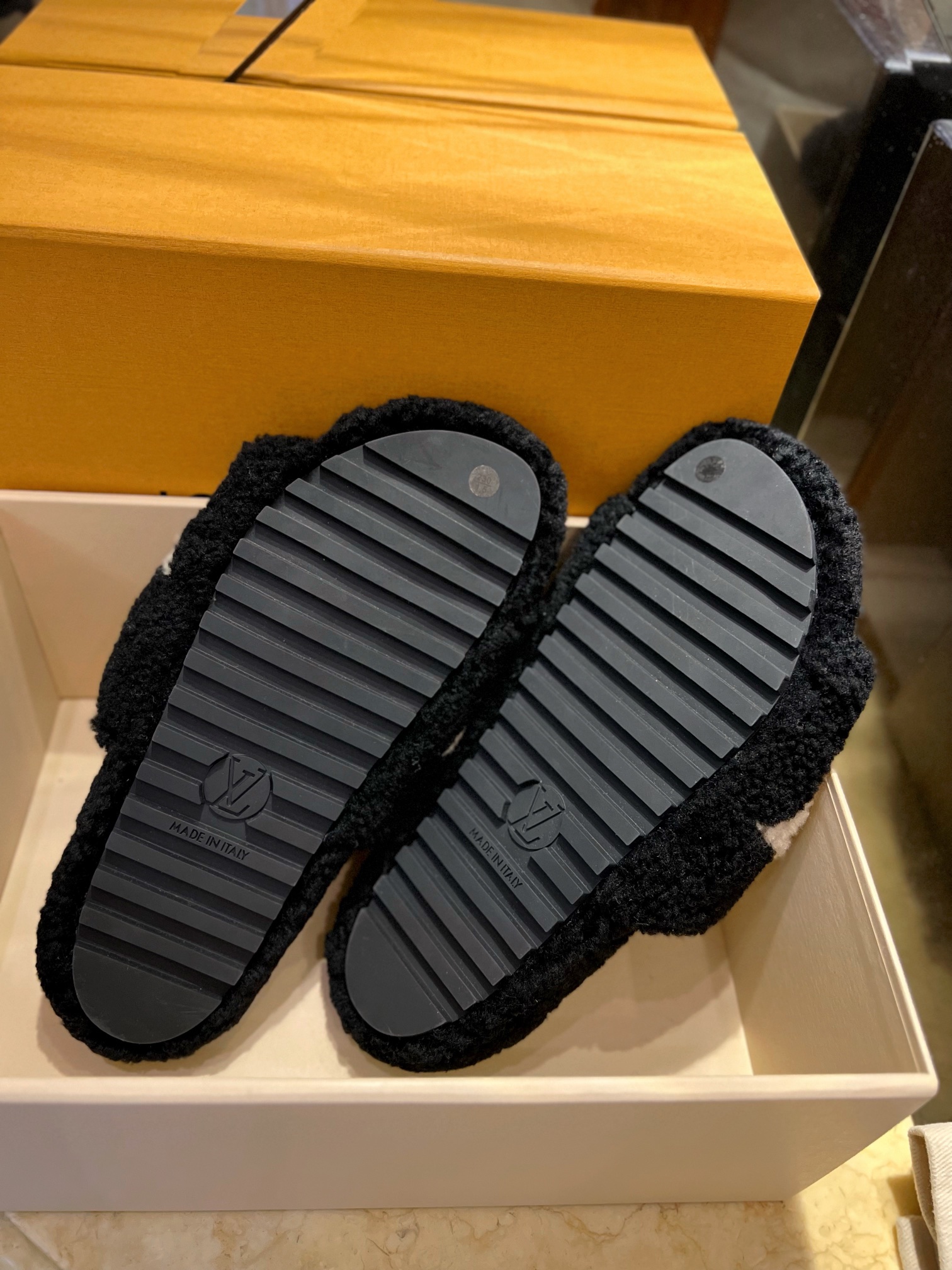 LV Sheepskin Slippers