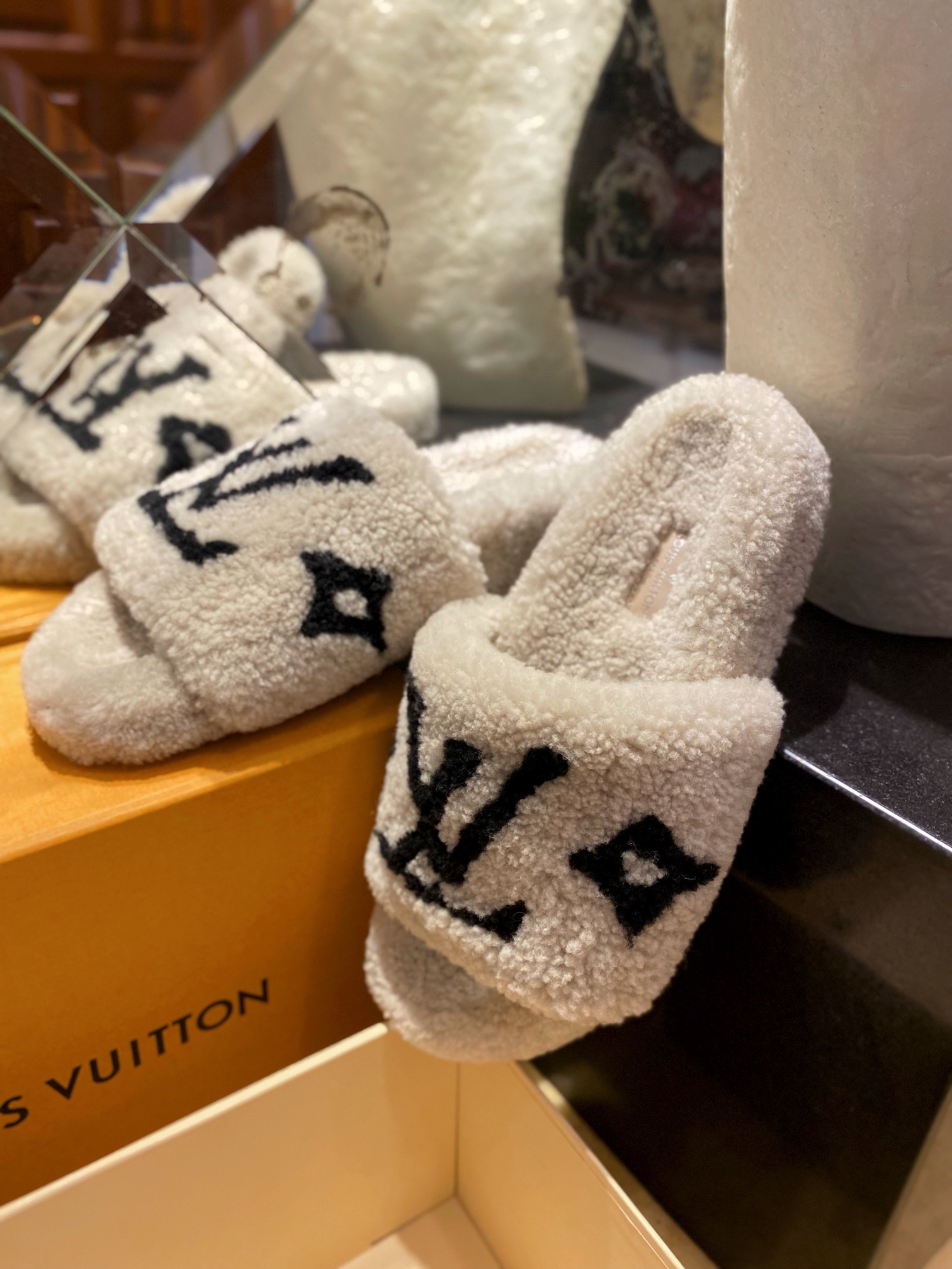 LV Sheepskin Slippers