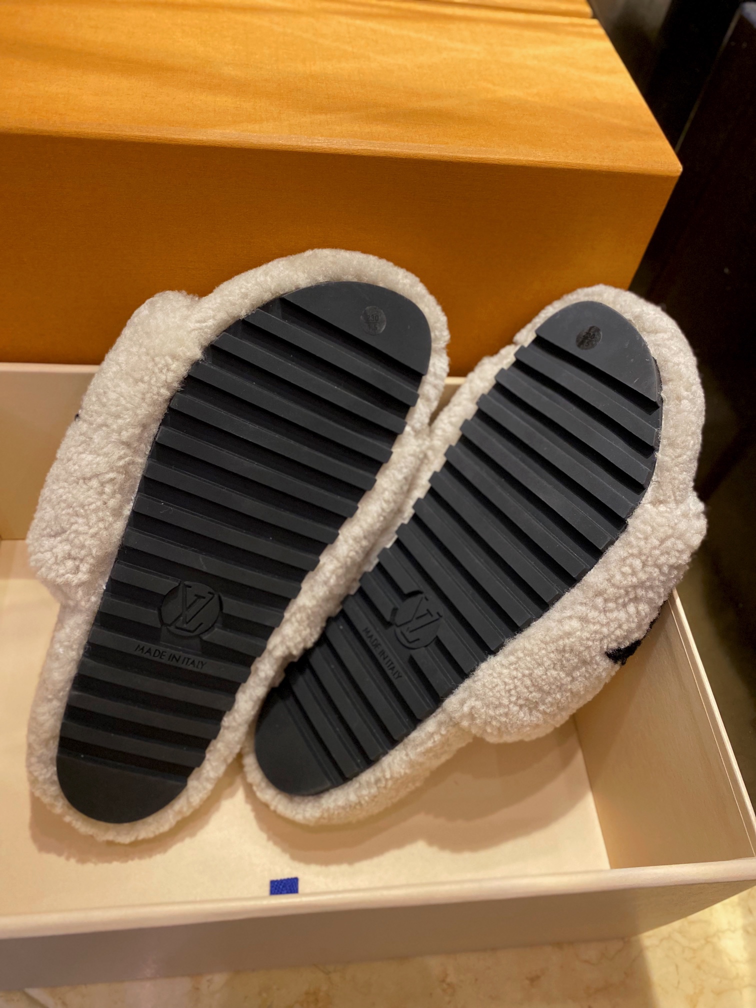 LV Sheepskin Slippers