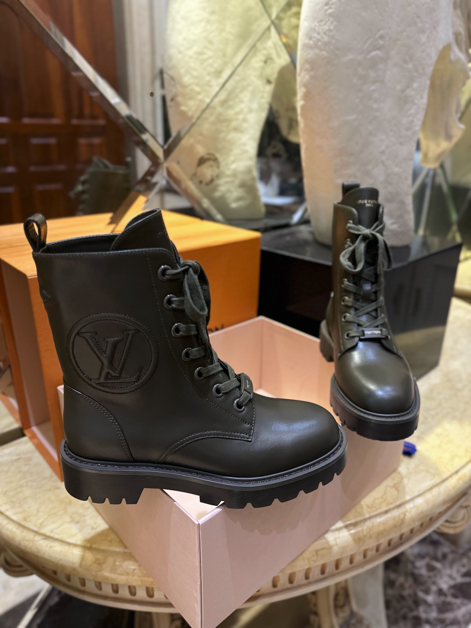 LV Territory Signature Biker Boots