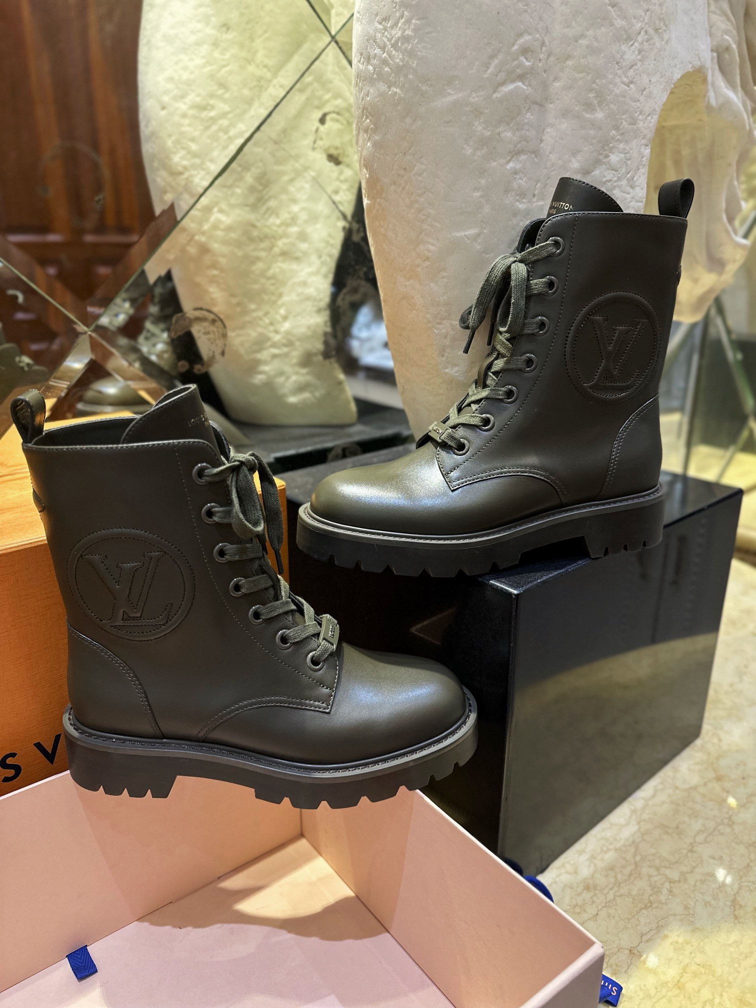 LV Territory Signature Biker Boots