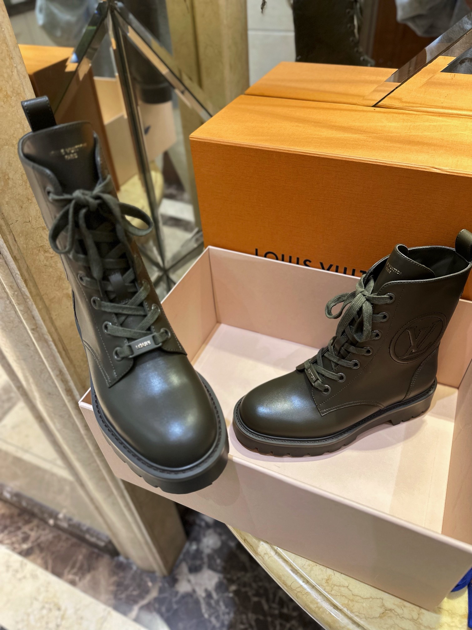 LV Territory Signature Biker Boots