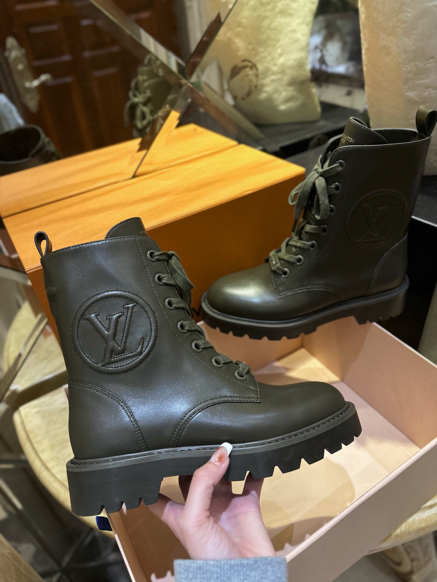 LV Territory Signature Biker Boots