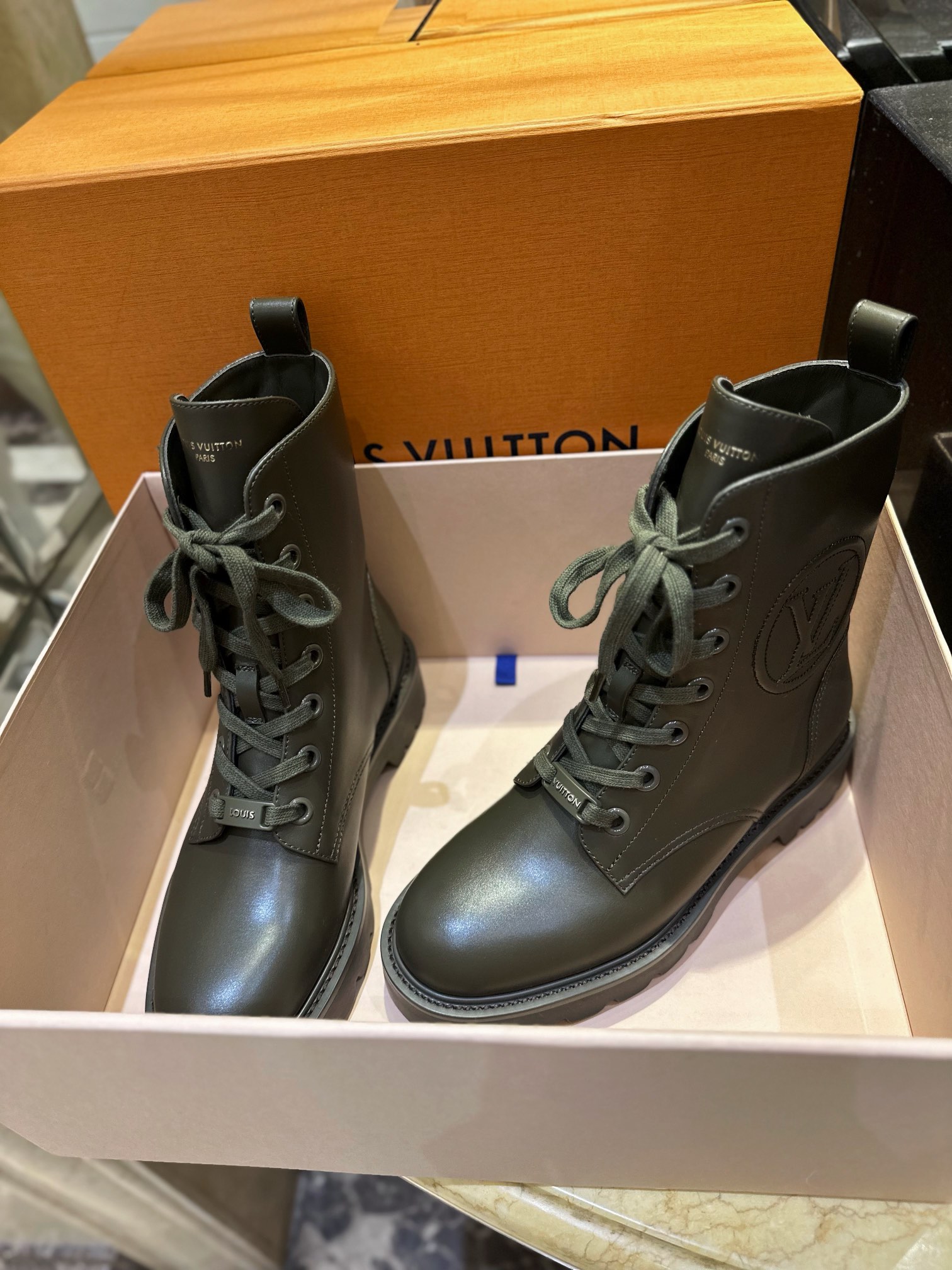 LV Territory Signature Biker Boots