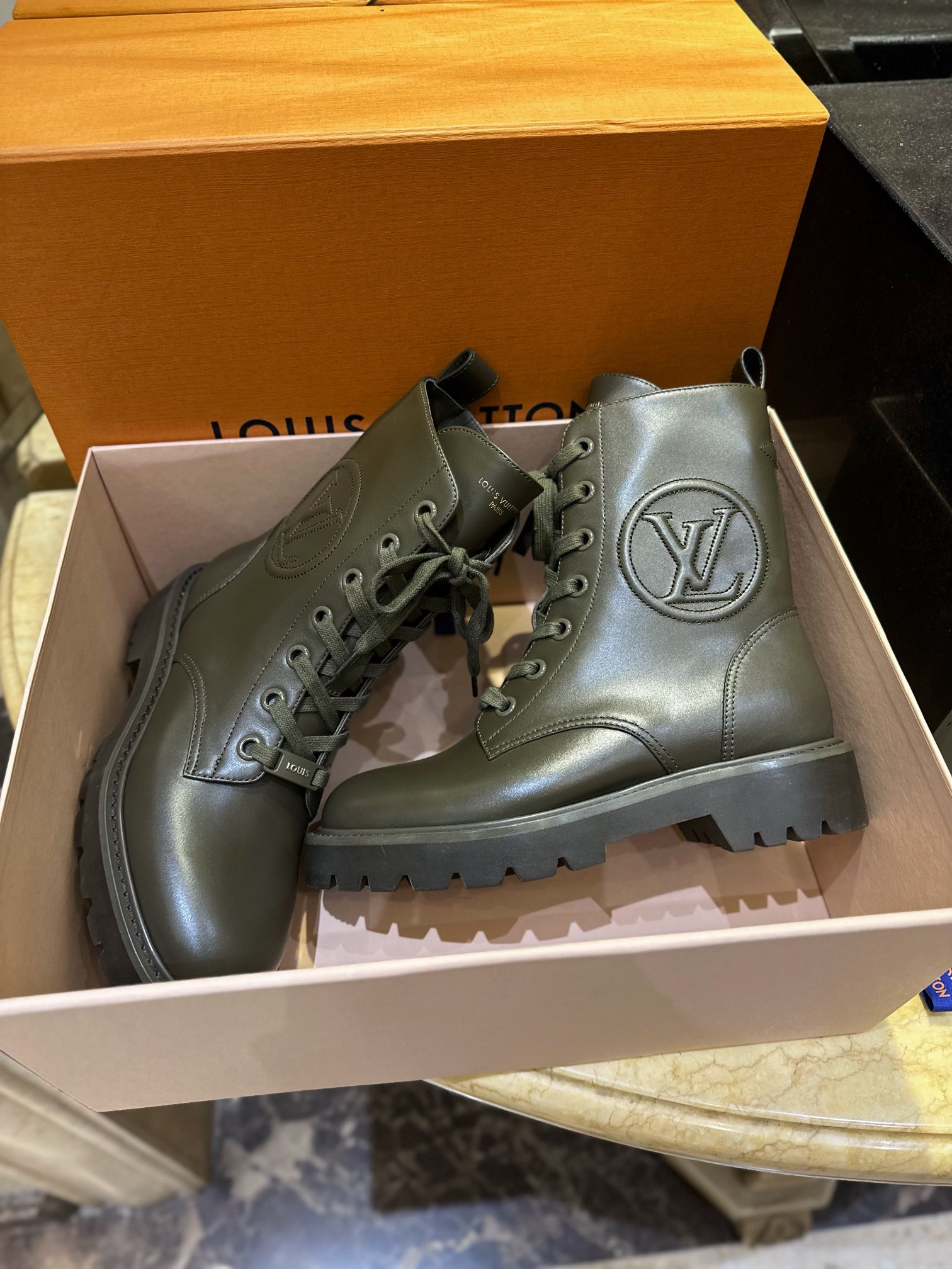 LV Territory Signature Biker Boots