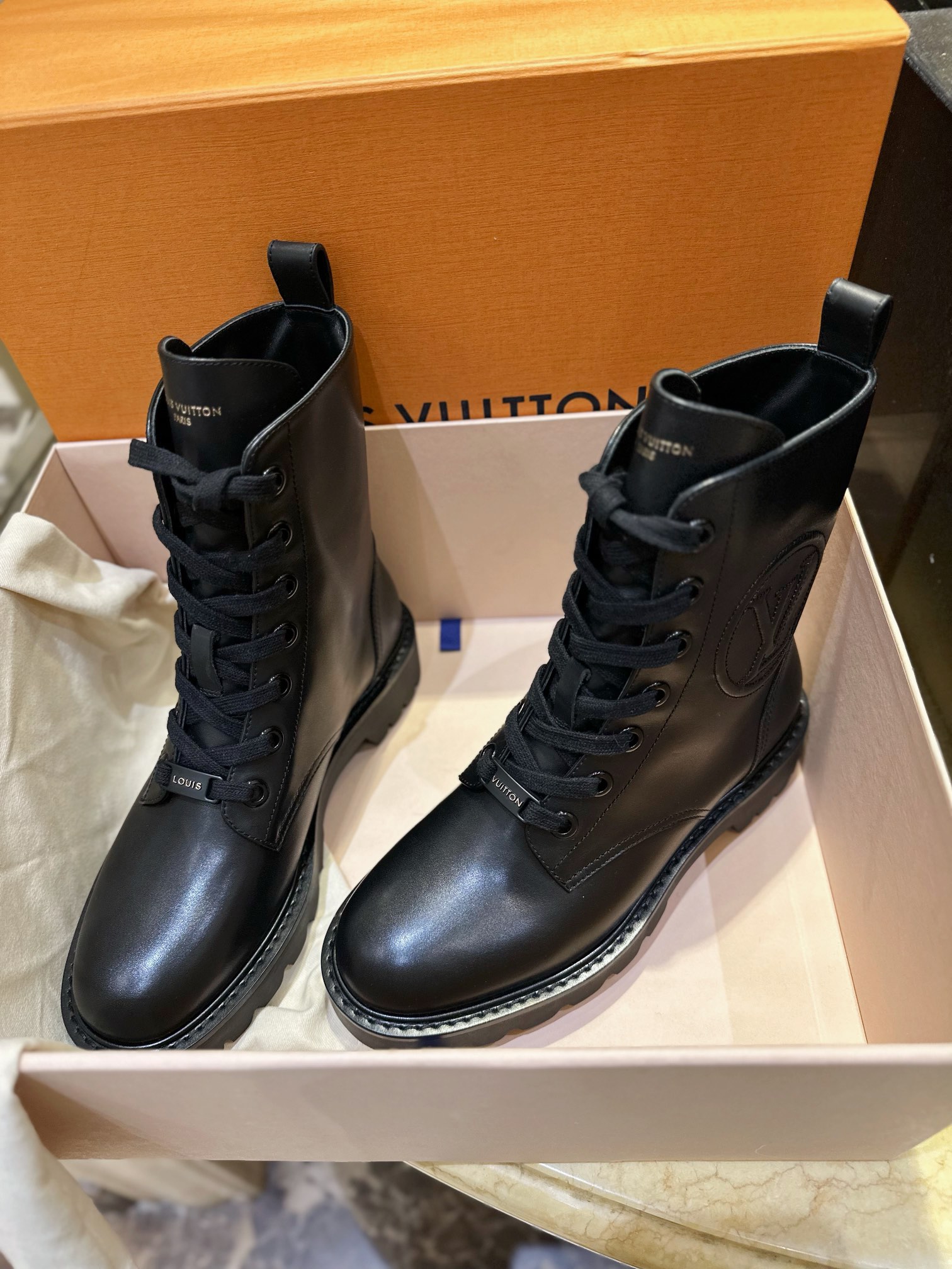 LV Territory Signature Biker Boots