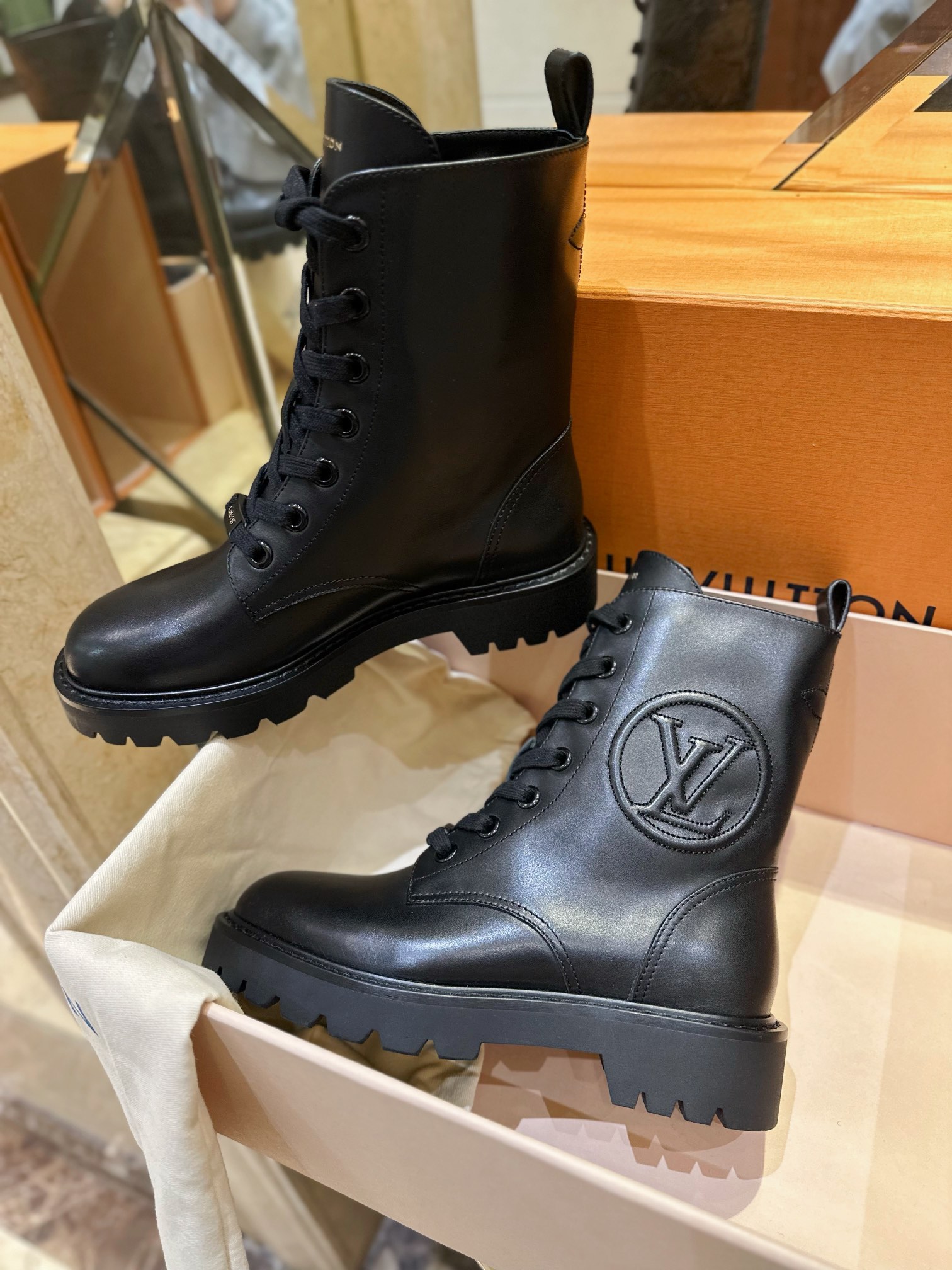 LV Territory Signature Biker Boots