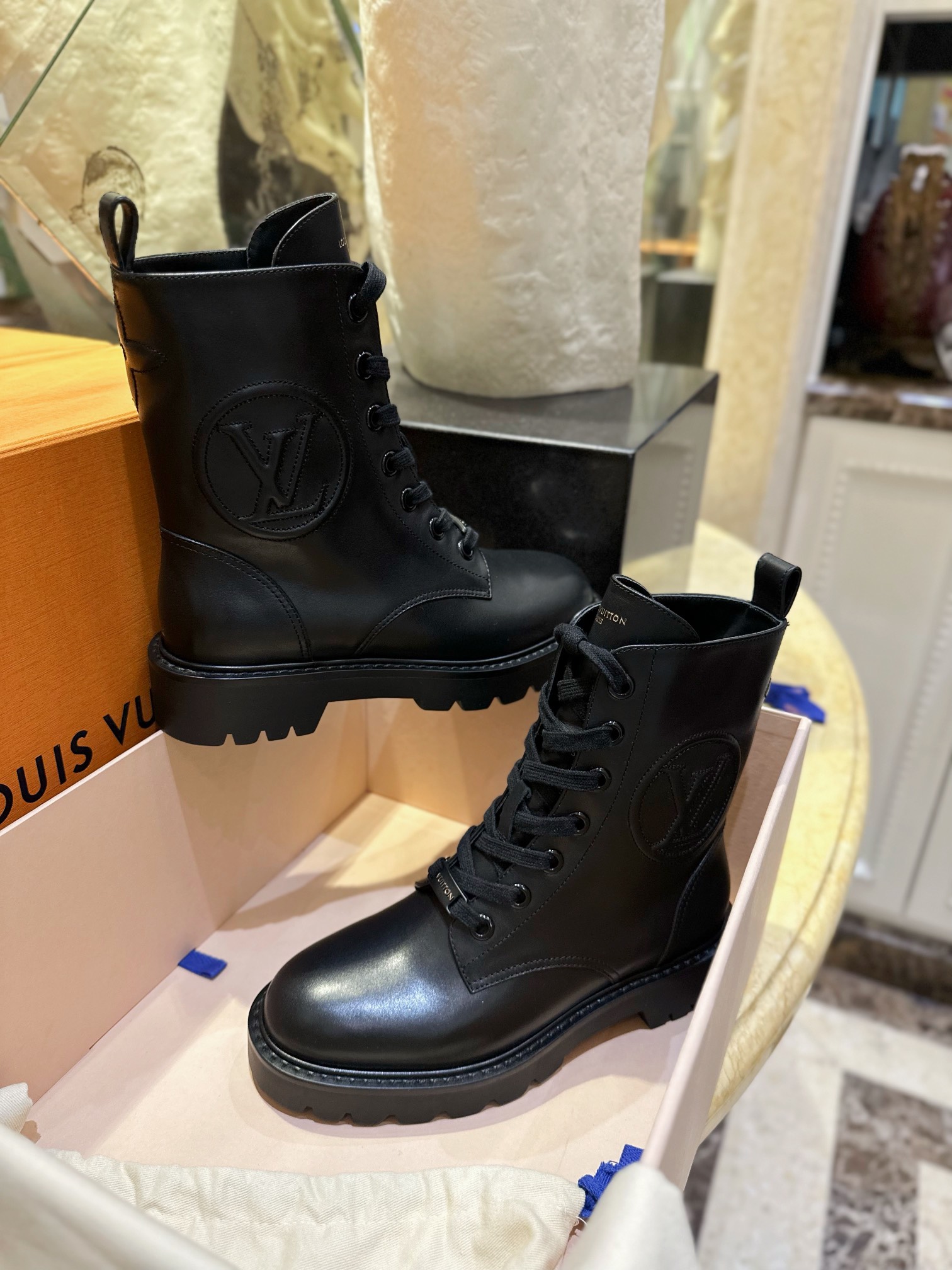 LV Territory Signature Biker Boots