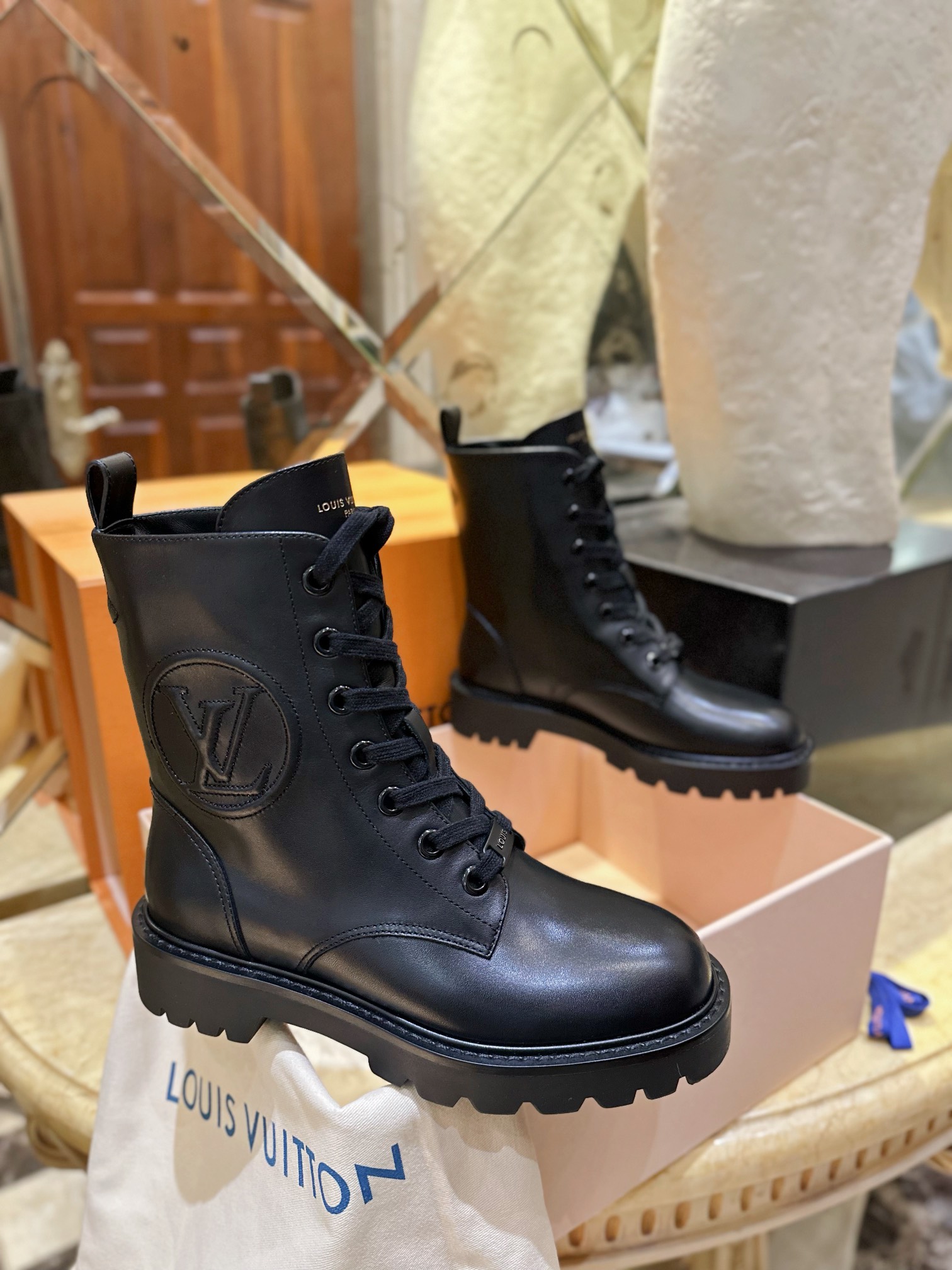 LV Territory Signature Biker Boots