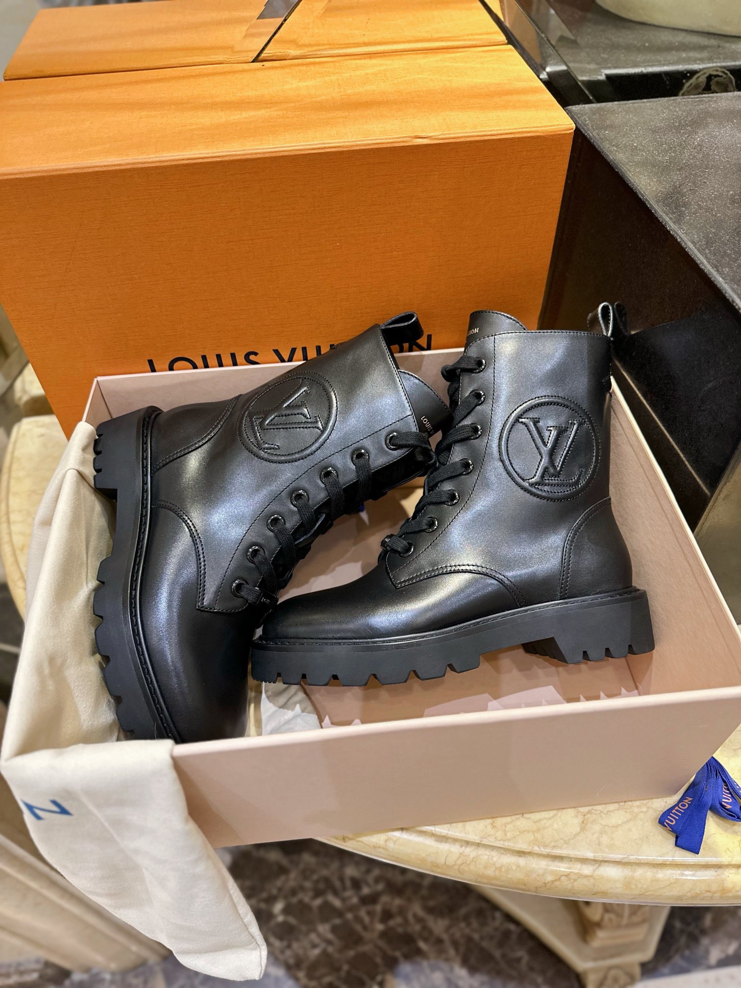 LV Territory Signature Biker Boots